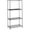 Safco Starter Unit, 4 Shelves/Posts, 1000 lb, 48"x18"x72", Black SAF5291BL - alternate 1